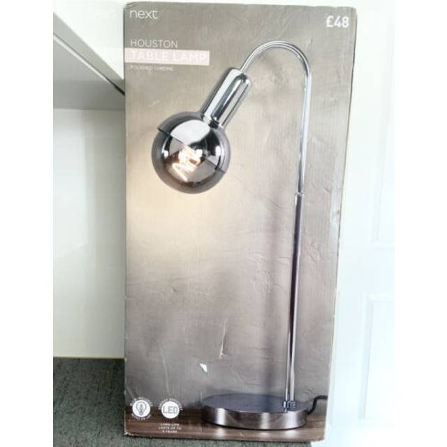 Next houston table lamp chrome polished/decorative home lamp party gift