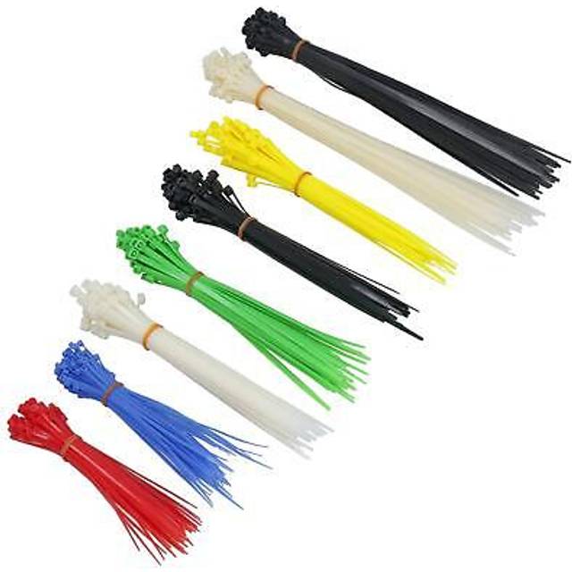Cable zip ties wraps fasteners plastic nylon various sizes multi colour 500pc