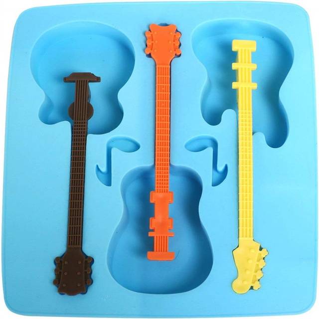 Guitar Shaped Ice Mould Novelty Silicone Ice Tray DIY Ice Mould