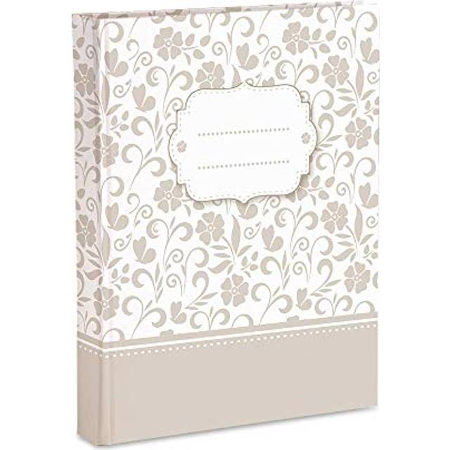 Mareli Fotoalbum med fickor, tryckt papper med matt laminerad finish, blommor och fjärilar Écru, 200 bilder 13 x 18