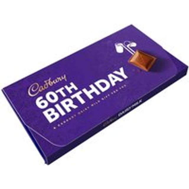Cadbury 60th Birthday Dairy Milk Chocolate Bar with Gift Envelope