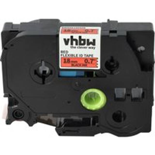 1x Label Tape compatible with Brother pt 1650, 1700, 1600, 1760, 1800, 1750 Label Printer 12 mm, Black on Transparent, Flexible - Vhbw