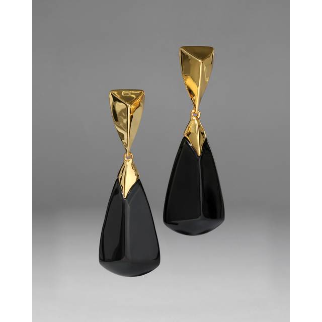 Alexis Bittar Luminous Lucite Armor Drop Earring- in Onyx | Statement Jewelry from Alexis Bittar (One Size)