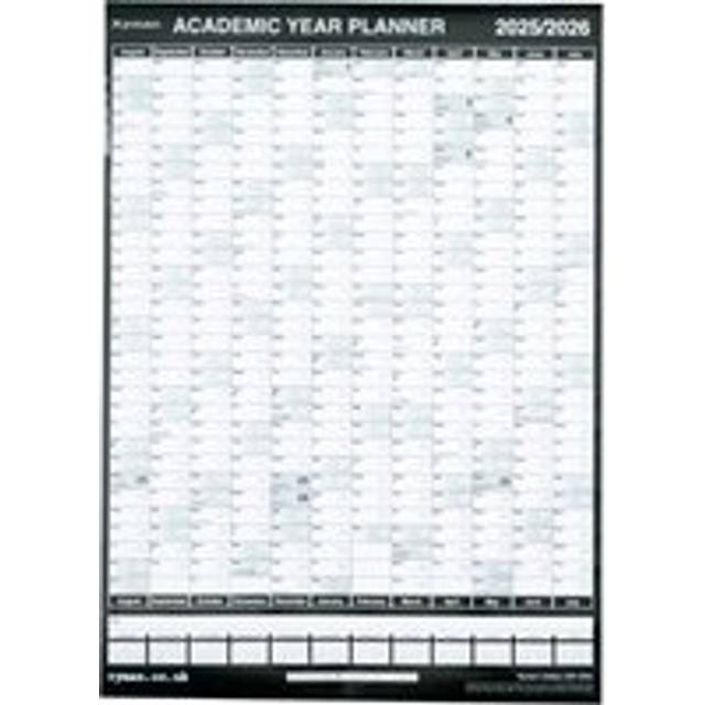 Ryman Academic Wall Planner Compact 2025-2026, none