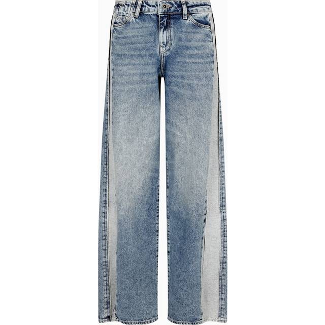 Relaxed fit jeans with slits at the bottom