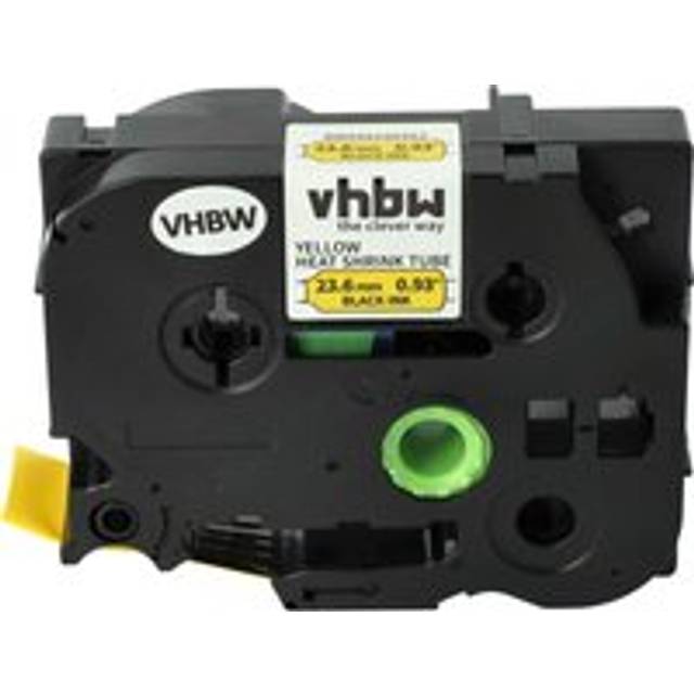 Vhbw - 1x Label Tape compatible with Brother pt E500, E500VP, E550W Label Printer, Black on Yellow, Heat Shrink Tape