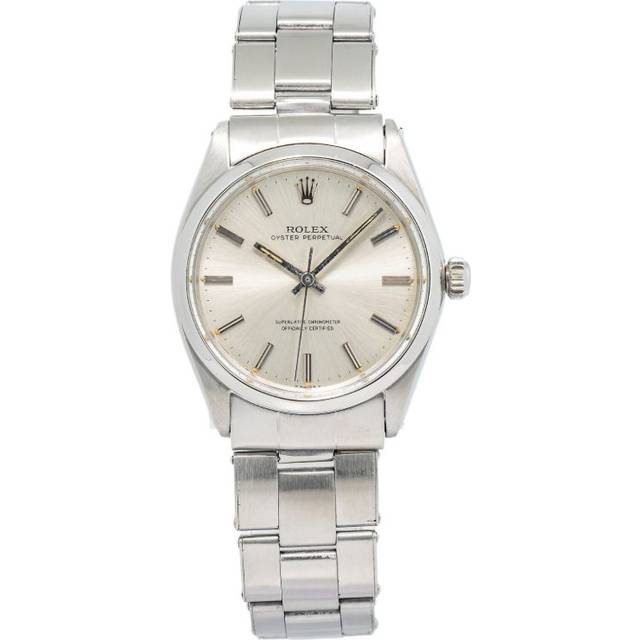 Rolex Blue Stainless Steel Oyster Perpetual 67180 Women's Wristwatch 24 mm
