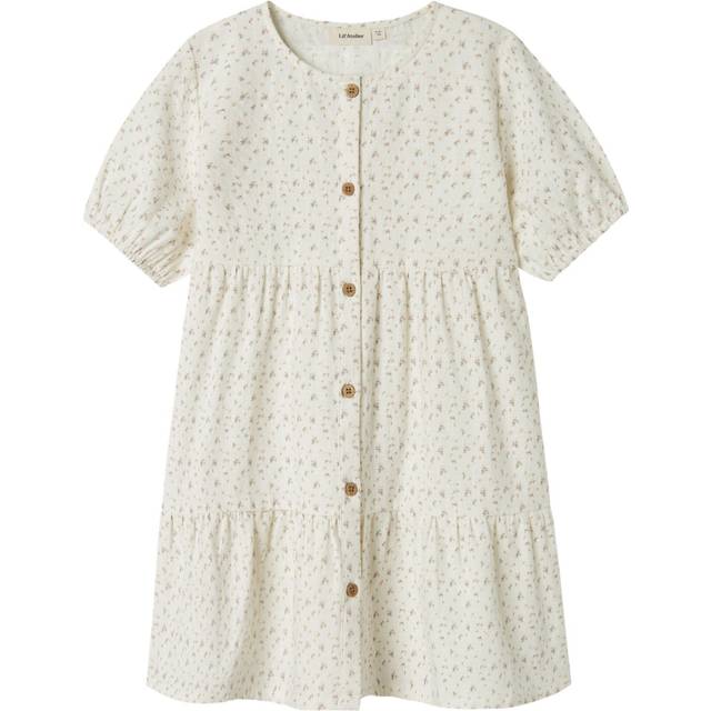 LIL'ATELIER Nmfhailey Ss Loose Dress Lil |Kräm |92