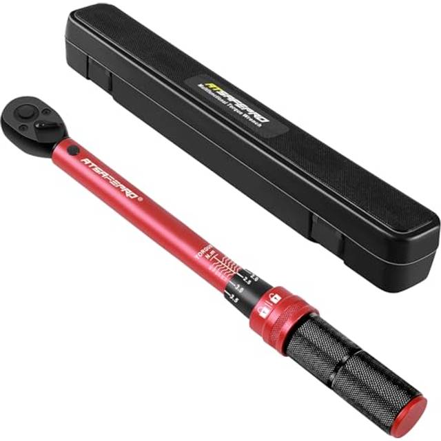 Torque Wrench 3/8 Inch, Drive Click 5-60 Nm Torque Wrench Auto, Dual Direction Adjustable 72 Tooth Bike Torque Wrench for Bike and Motorcycle Car