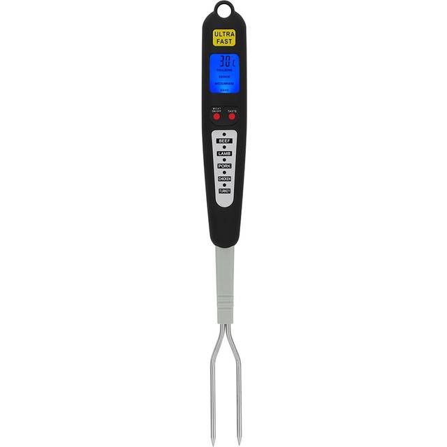 Digital Meat BBQ Thermometer Cooking Fork Instant Read Dual Probe LED Display