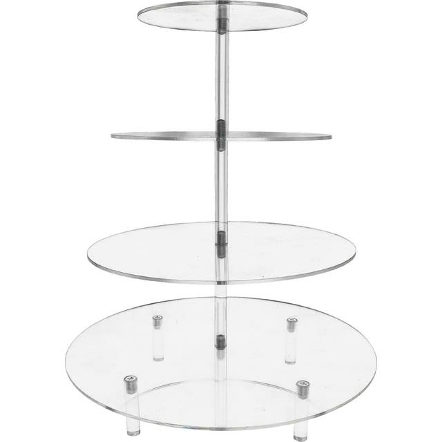 4 Tier Round Cupcake Stand Thickened Acrylic Cupcake Holder Dessert Tower Pastry Stand for Wedding