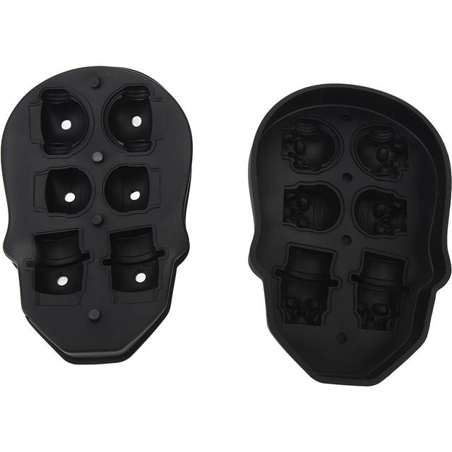 3D Skull Ice Cube Mold 6 Grid Flexible Silicone Skull Ice Maker Mold for Cold Drinks Bar Drinks
