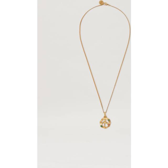 PALM ANGELS Peace Melted Charm Necklace Gold - Multi Woman  Gold - Multicolor