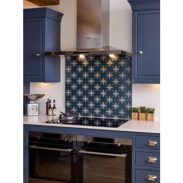 Laura Ashley Wicker Midnight Seaspray Splashback 600 x 750mm