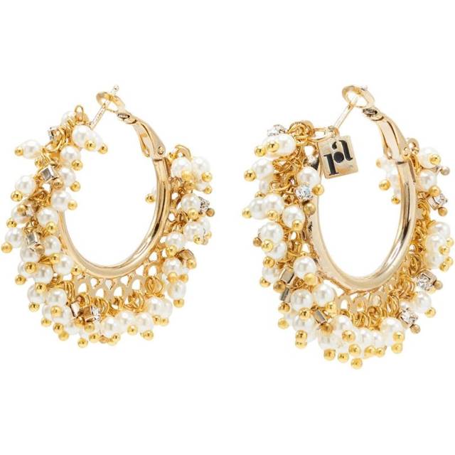 Rosantica - Rugiada earrings - women - Gold Plated Brass/Crystal/Faux Pearl - One Size