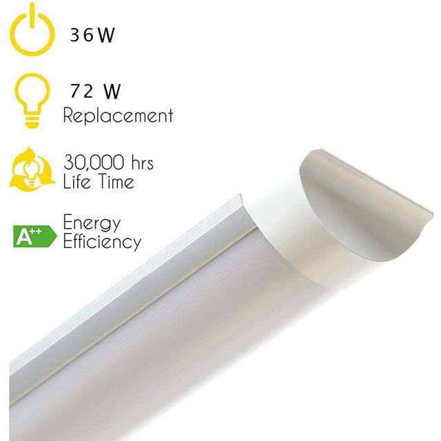 20x 36w 1.2m 3420lm slim led batten linear tube light ceiling surface mounted uk