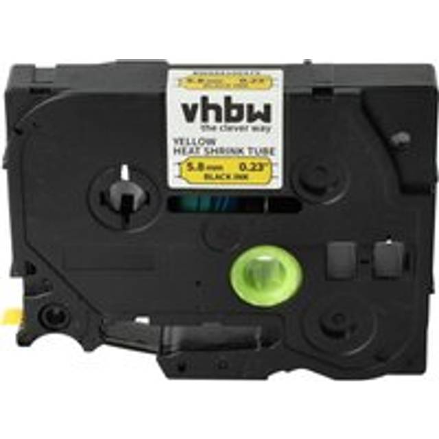 vhbw Label Tape Replacement for Brother HSe-611, LMHSe611 for Label Printer Black on Yellow, Heat Shrink Tape