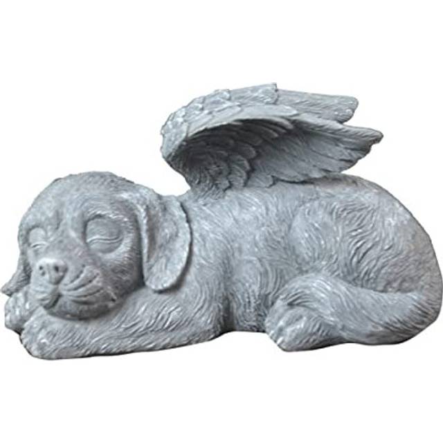 Memorial Garden Ornaments Dog Angel Wings Ornament Dog Angel Statue Mini Animal Statue For Garden Tombstones Or Lawn Decoration