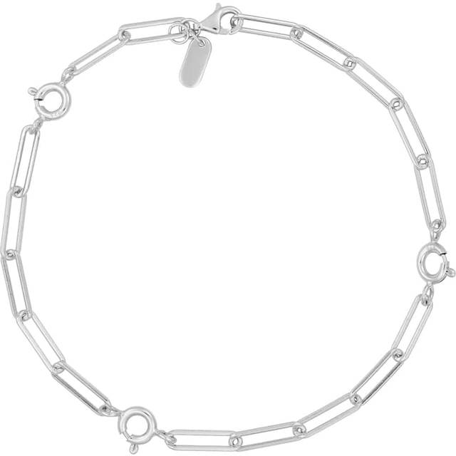 Design Letters Ruth Large Chunky Charm Lock Bracelet - Silver