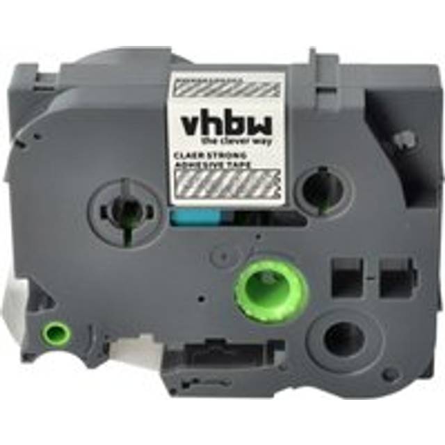 Vhbw - 1x Label Tape compatible with Brother pt D600, D600VP, E500, D800W, Cube+ Label Printer 24 mm, White on Transparent, Extra Strong