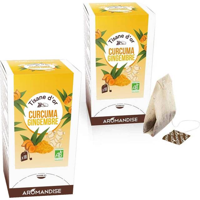 Organic herbal tea with turmeric and ginger 36 bags