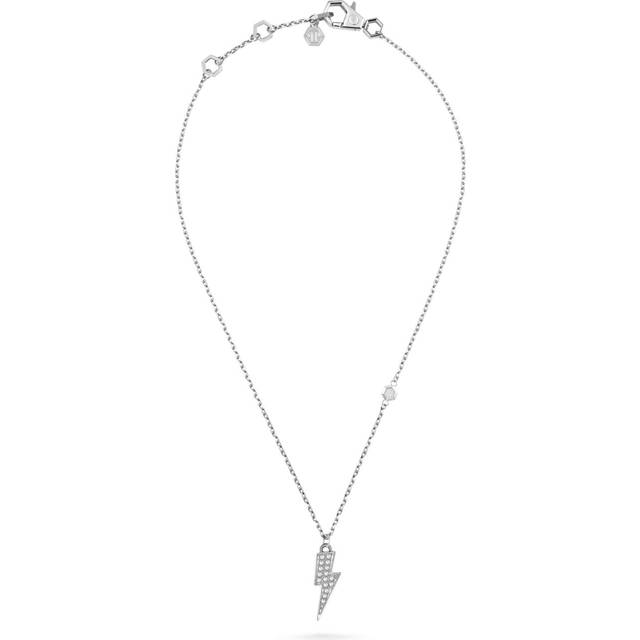 Philipp Plein - Valentine pendant necklace - unisex - Cubic Zirconia/stainless steel - One Size - Silver