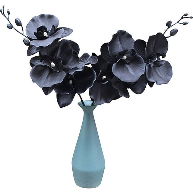 Fake Black Dancing Orchid Butterfly Orchids Flower Branches Simulation Phalaenopsis Height 38cm Silk Wedding Home Decoration