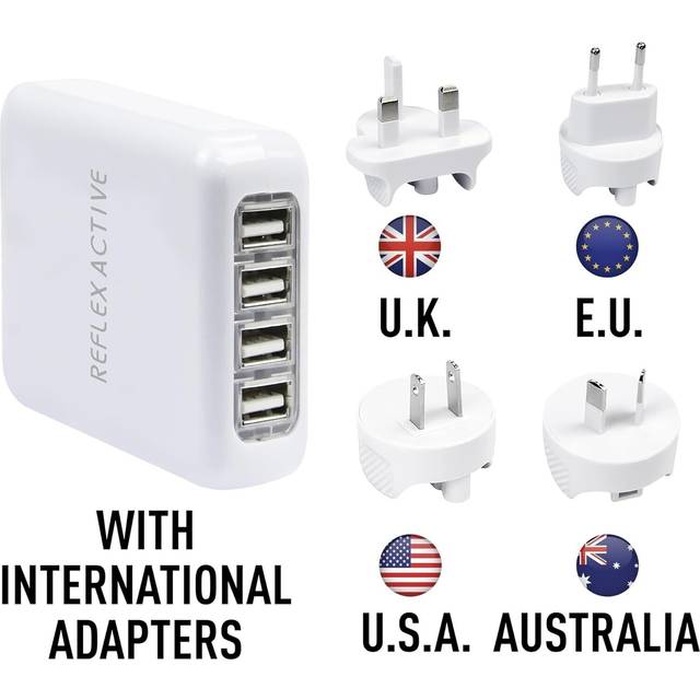 Reflex Active Multi Port Power Plug, White