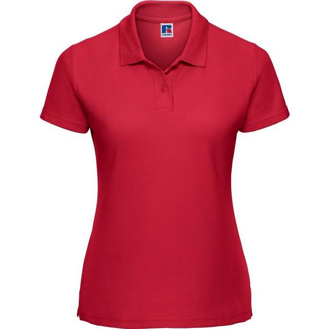 (18 UK, Classic Red) Russell Womens/Ladies Classic Plain Polycotton Polo Shirt