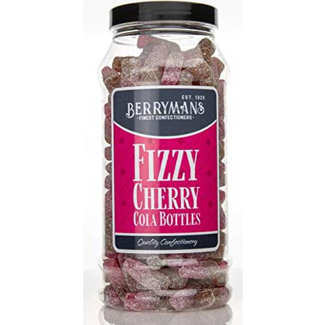 Original Fizzy Cherry Cola Bottles Retro Sweets Gift Jar By Berrymans Sweet Shop - Classic Sweets, Traditional Taste.