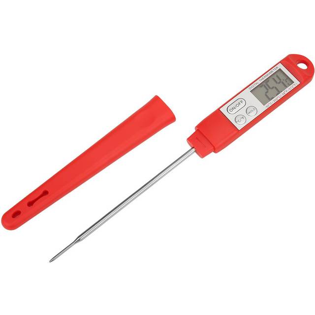 Probe Type Digital Food Thermometer Portable BBQ Barbecue Temperature Meter for Kitchen Red