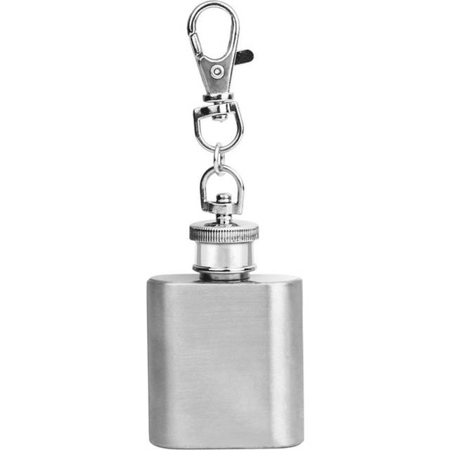 Mini Stainless Steel Hip Flask Alcohol Flagon with Keychain Portable Mini Alcohol Hip Flask