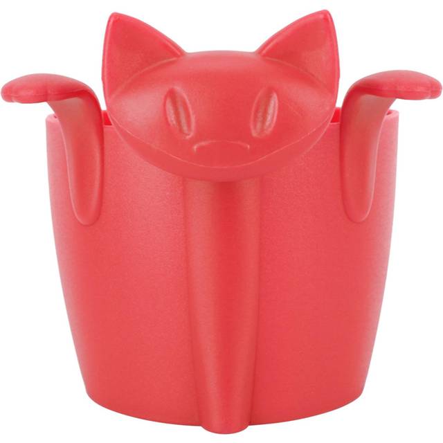 Home Office Cute Cat Shape Silicone Tea Infuser Tea Strainer Filter Tea Set AccessoryRed
