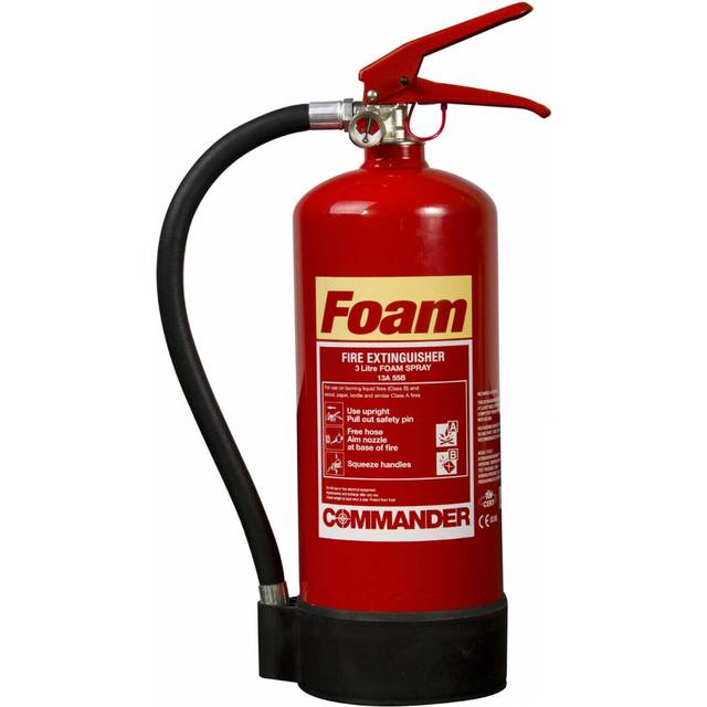 3 litre foam fire extinguisher ce kitemarked with bracket, 3ltr, 5 year warranty