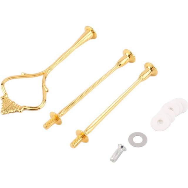 3 Tier Hardware Crown Cake Plate Stand Handle Fitting Wedding Party Gold