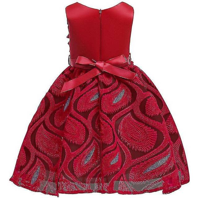 Kids Girls Flower Bridesmaid Princess Dress Prom Party Bow Wedding Swing Dresses 2-10 Years