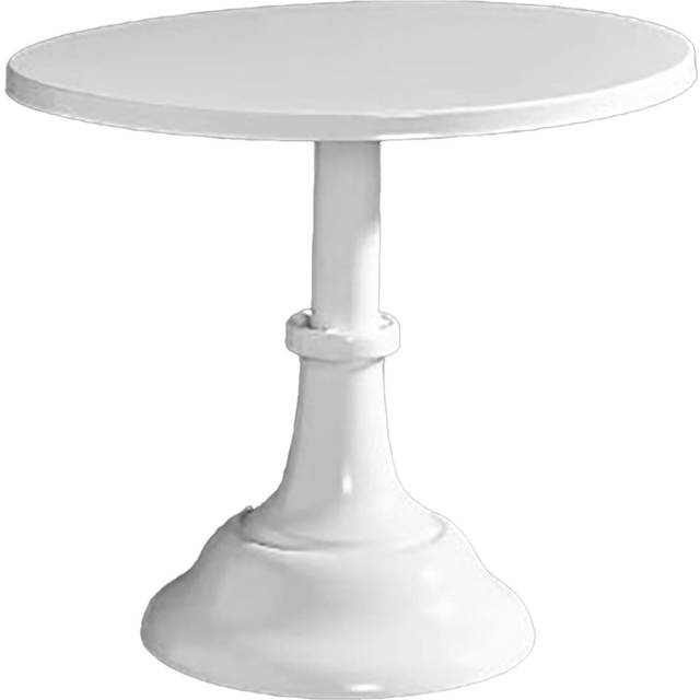 Metal Cake Stand European Style Anti Slip Round Cake Stand for Weddings Parties Anniversaries M White