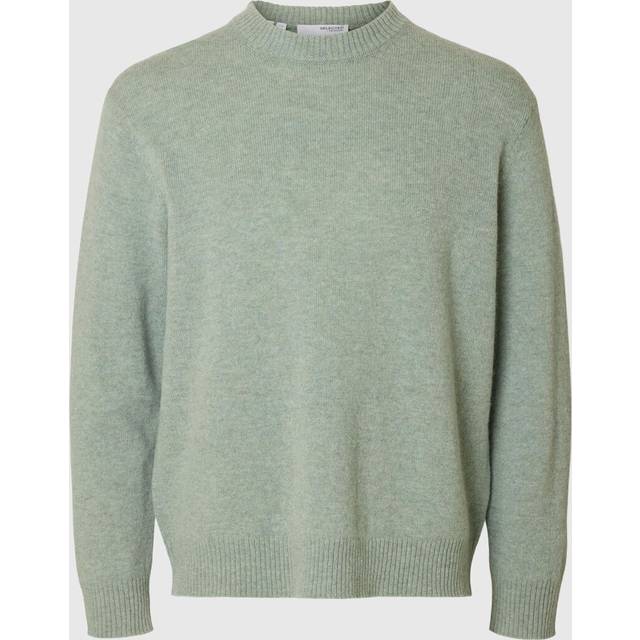 Pull droit en laine - Vert - M