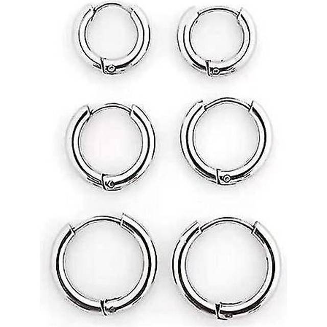 Hoop Earrings Surgical Stainless Steel Hoop Earrings 8mm 10mm 12mm Cartilage Helix Sleeper Earring F
