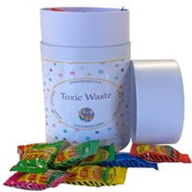 150g White Cardboard Tube of Toxic Waste Super Sour Sweets