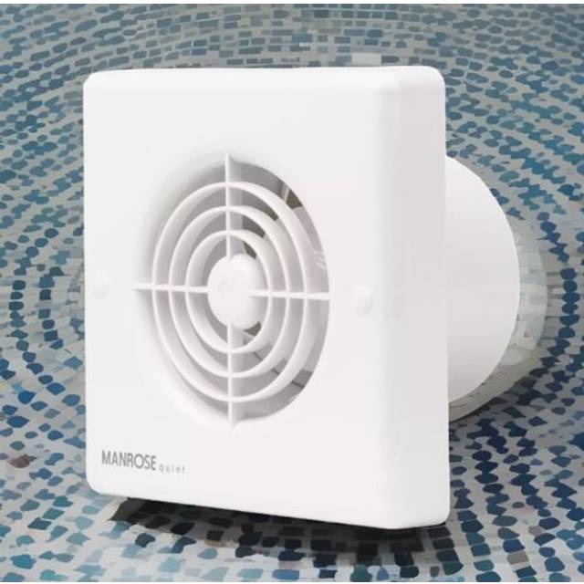 Manrose qf100t "quiet" extractor fan with timer for 4"/100mm duct