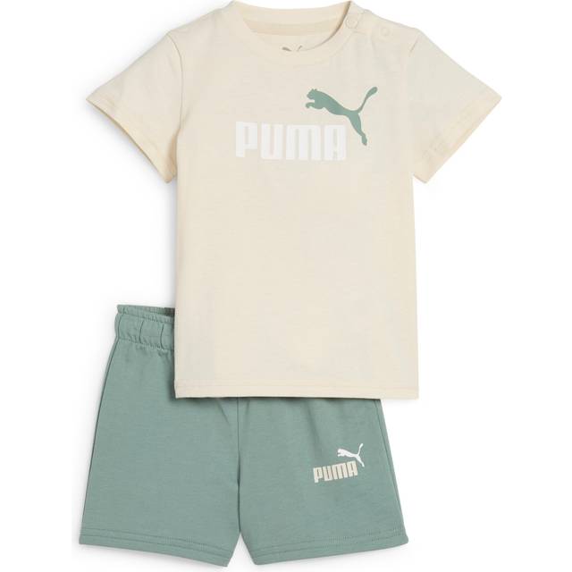 Puma Minicats Essentials Tee and Shorts Set Toddler, White, Size 4-6M, Clothing