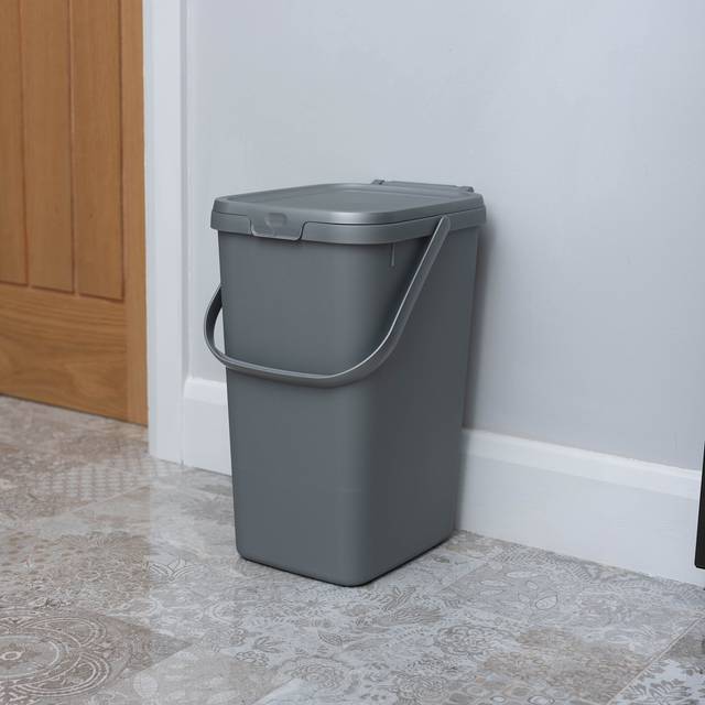 Stackable 18L Plastic Bin - Grey