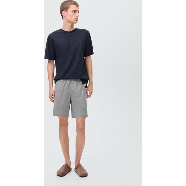 Cotton pyjama shorts pack navy - Teenage boy - S - MANGO TEEN - Navy