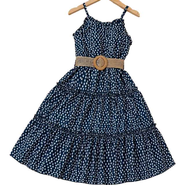 SHEIN Tween Girl Ditsy Floral Print Ruffle Hem Cami Dress,Holiday,Summer,Travel