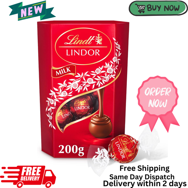 Lindt lindor milk chocolate truffles box 200gm