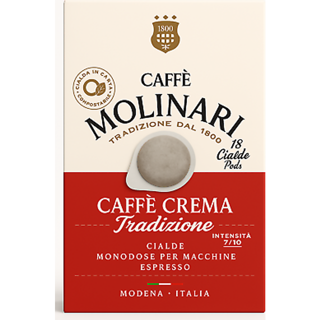 Molinari tradizione ese coffee paper pods (3 packs of 18)