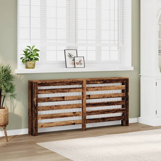 vidaXL Radiator Cover Heater Cover Radiator Shelf Old Wood Engineered Wood