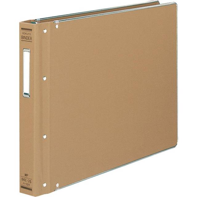 KOKUYO File Binder Cloth B4 Horizontal with Metal Border 26 Holes Holds 200 Sheets Ha-129