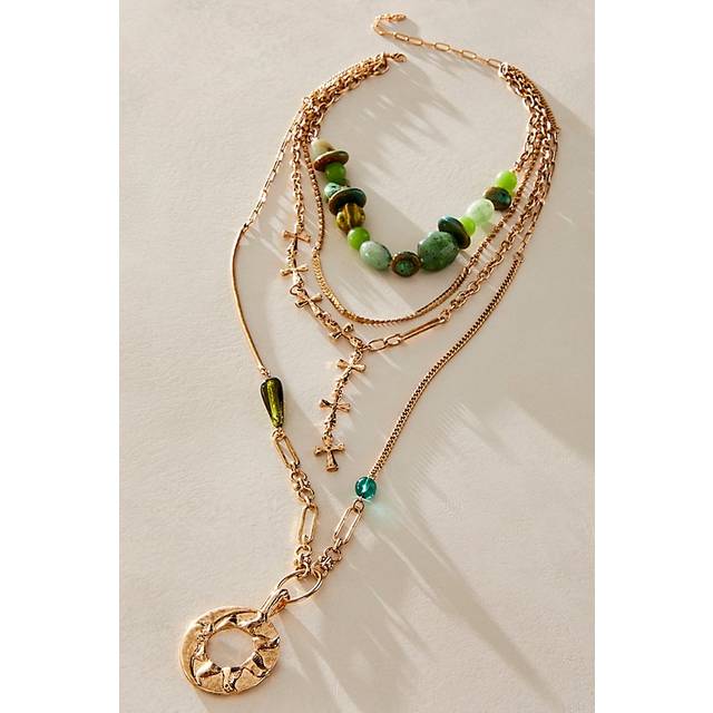 Snowy Layer Necklace in Bright Beads